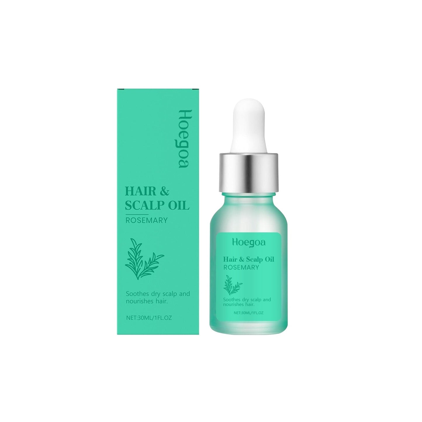 Huile nourrissante cuir chevelu au gingembre, romarin et vitamine E pour cheveux forts et sains, flacon de 30ml