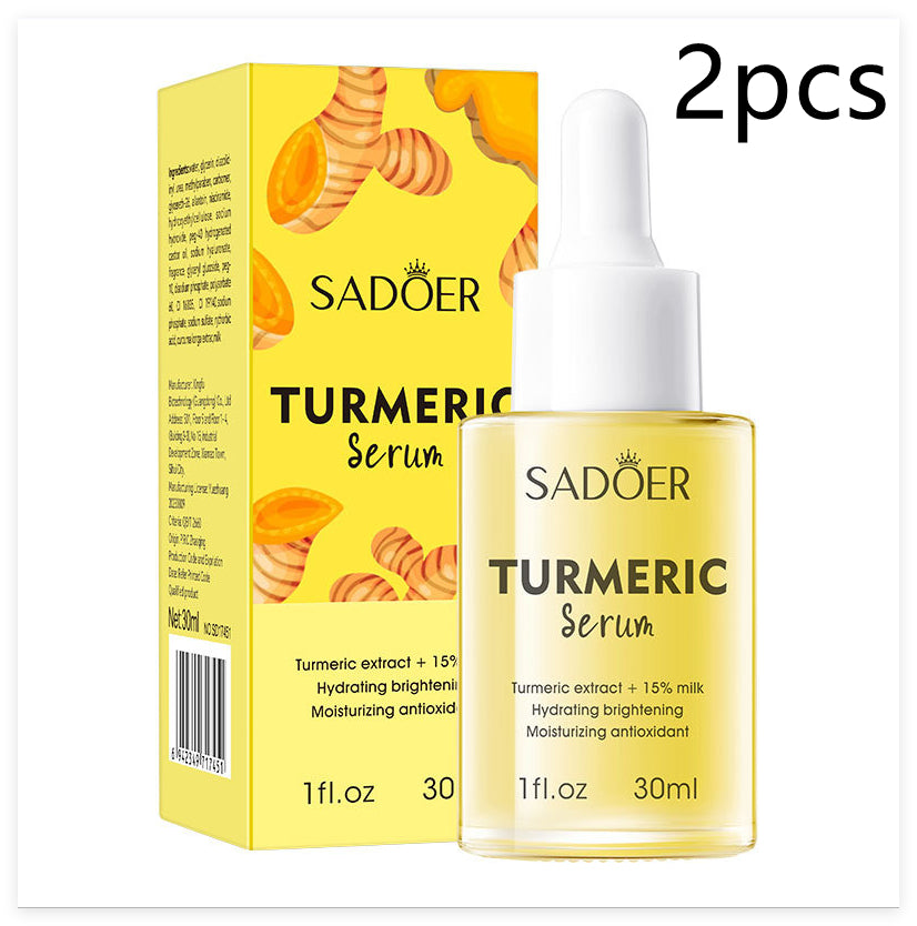 Sérum visage 30ml au curcuma et lait hydratant et antioxydant pour éclat naturel