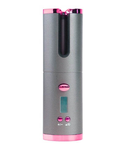 Rechargeable Automatic Curler – Portable, LCD Display & Tourmaline Ceramic