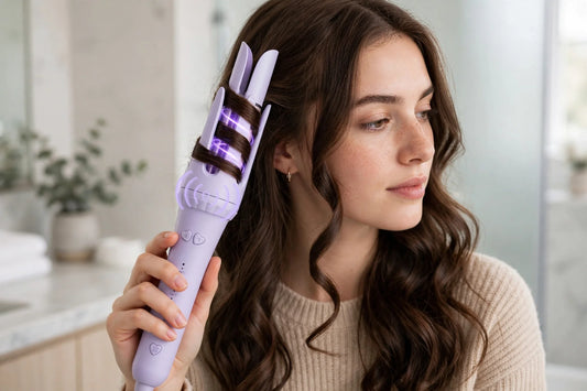 Boucleur automatique 32mm ionique créant des boucles volumineuses et brillantes sans abîmer les cheveux