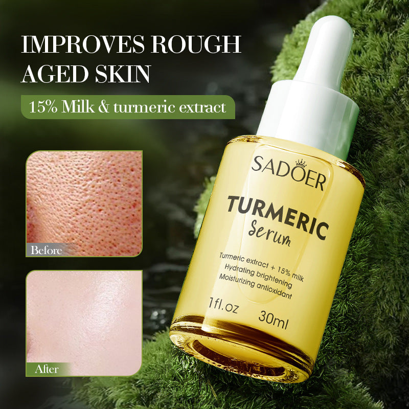 Sérum visage au curcuma et lait 30ml antioxydant hydratant éclat naturel