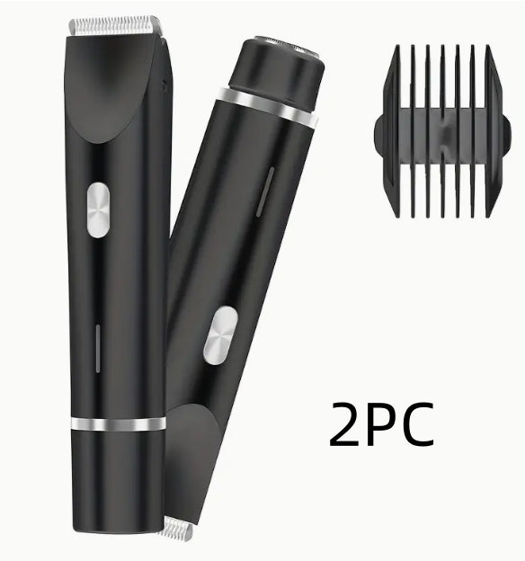Rasoir épilateur féminin 2-en-1 rechargeable USB à double tête pour épilation sèche et humide
