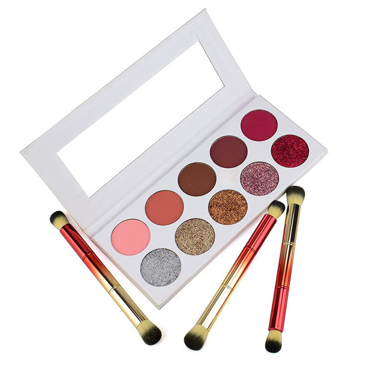Palette Fards à Paupières 10 Teintes Multicolore – Pigments Intenses, Longue Tenue & Polyvalente