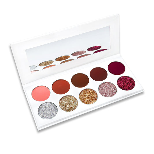 Palette Fards à Paupières 10 Teintes Multicolore – Pigments Intenses, Longue Tenue & Polyvalente