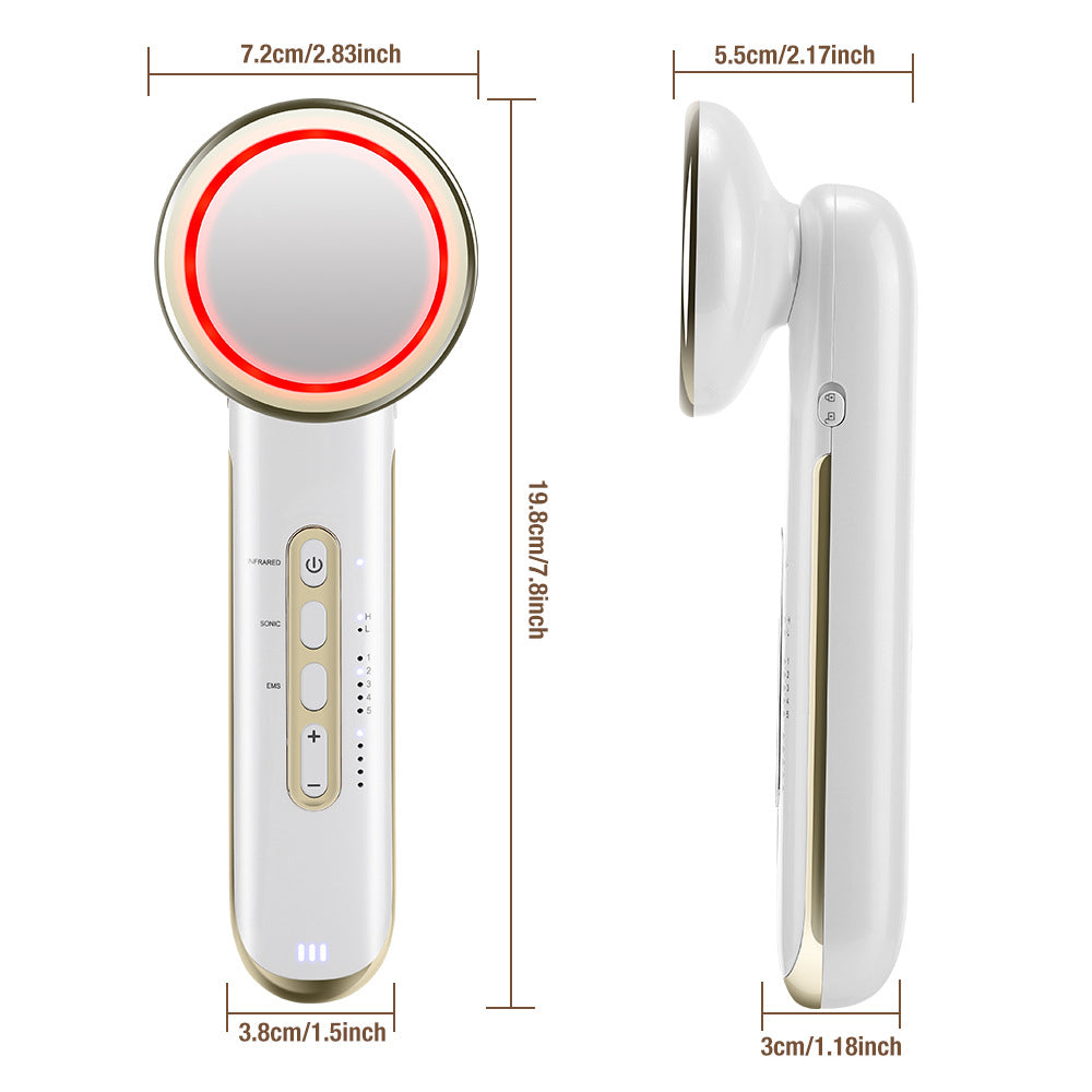 Rechargeable EMS Ultrasonic Beauty Device - Home Facial, Lifting & Hydration