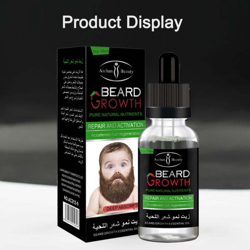 Huile Essentielle Barbe Naturelle – Nourrissante, Adoucissante & Stimulante, Tous Types de Peau