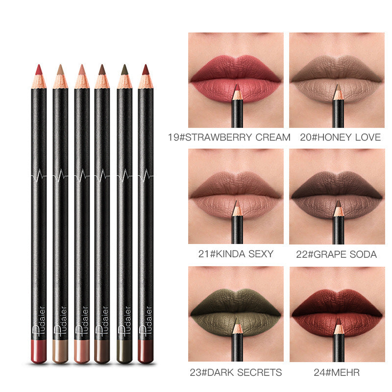 Crayon contour lèvres waterproof en 36 couleurs du nude aux teintes intenses pour un contour précis et longue tenue