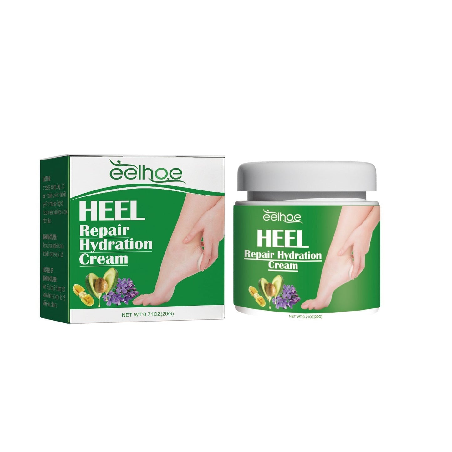 Crème Hydratante Pieds nourishing foot cream with shea butter and lavender oil for dry heels