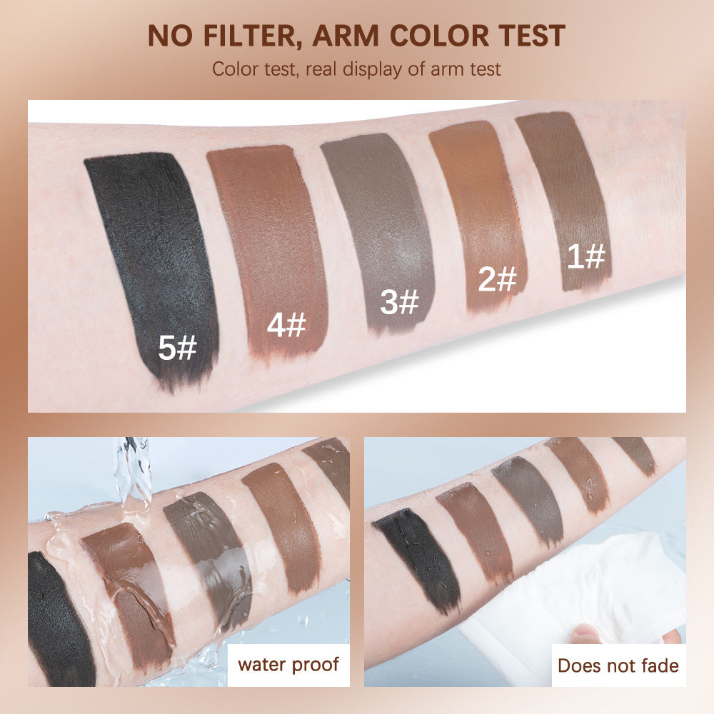 Crème Sourcils Waterproof & Anti-Transpiration – Coffret Pinceau Inclus, 5 Teintes, 5g