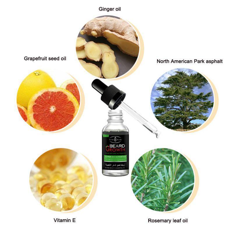 Huile Essentielle Barbe Naturelle – Nourrissante, Adoucissante & Stimulante, Tous Types de Peau