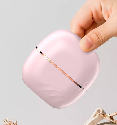 Peigne lisseur mini sans fil 2-en-1 céramique tourmaline brosse à cheveux sèche-cheveux rechargeable portable