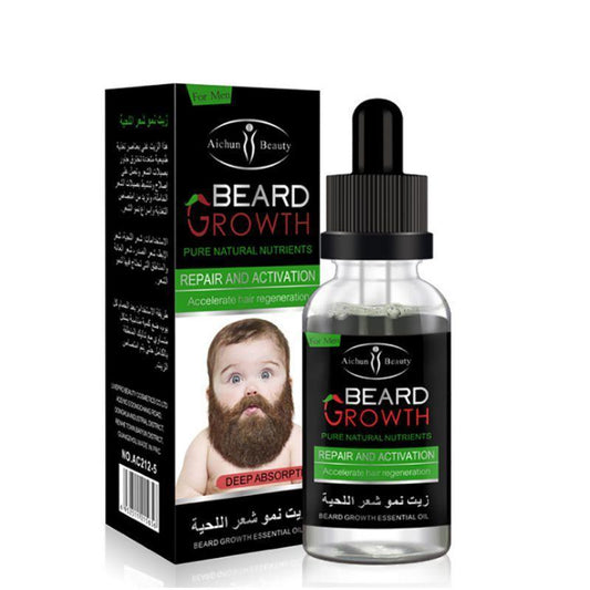 Huile Essentielle Barbe Naturelle – Nourrissante, Adoucissante & Stimulante, Tous Types de Peau