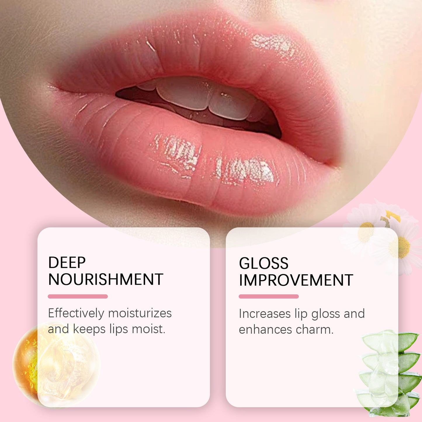 Gloss Lèvres Repulpant & Réparateur – Gingembre, Collagène, Vitamine E & Aloe Vera, 5ml