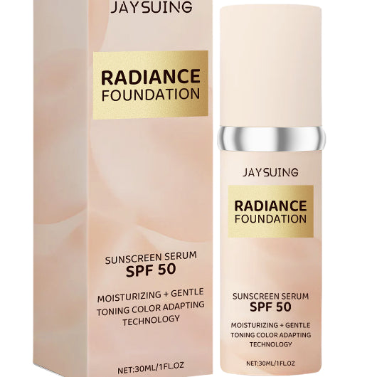 30ml fond de teint liquide couvrant avec correcteur et protection solaire SPF, enrichi en acide hyaluronique et extraits naturels like algues and olive leaf for hydrating and nourishing skin