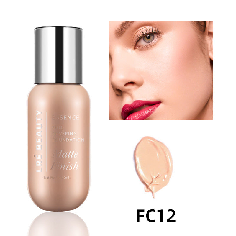 Fond de Teint Liquide Mat & Couvrant – Contrôle du Sébum, Illuminateur & Correcteur, 40ml