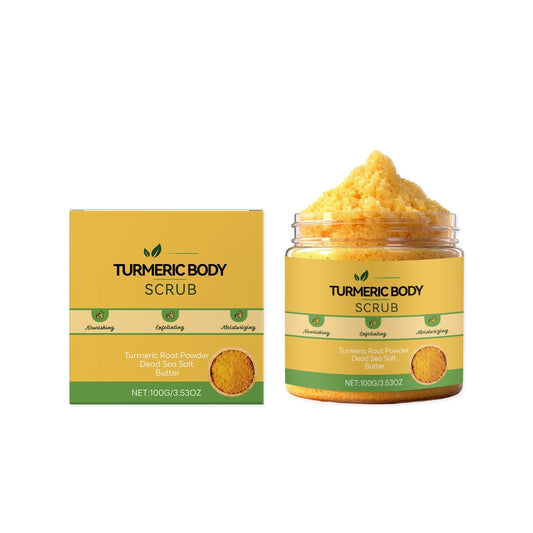 Turmeric Body Scrub Cream – Natural Exfoliant, Sea Salt & Milk, 100g