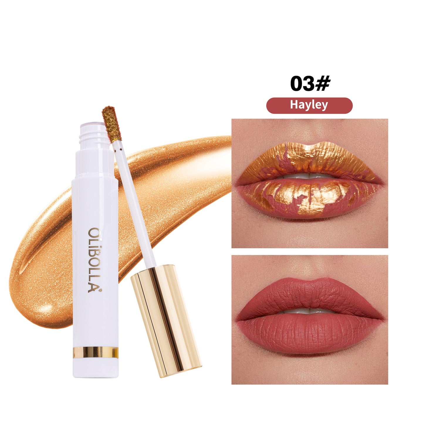 Glaze Lèvres Or 24K – Effet Tear & Pull, Waterproof & Longue Tenue, 4 Teintes