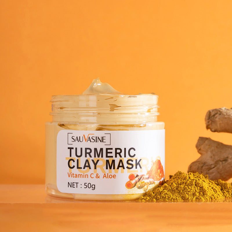 Masque Argile au Curcuma – Hydratant, Purifiant & Éclat, Tous Types de Peau, 50g