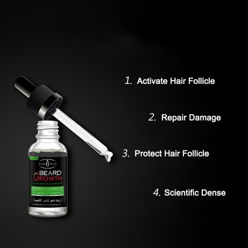 Huile Essentielle Barbe Naturelle – Nourrissante, Adoucissante & Stimulante, Tous Types de Peau