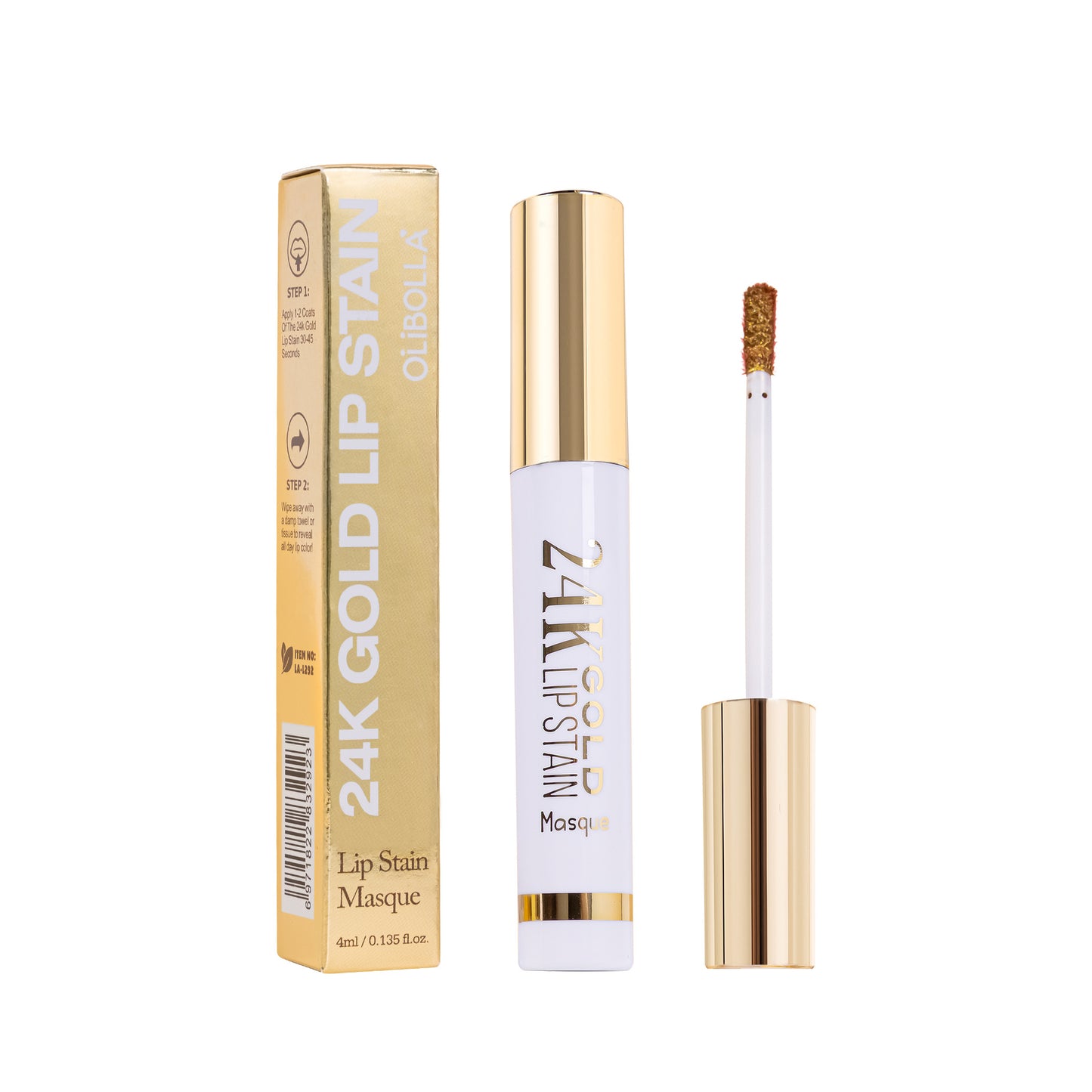 Glaze Lèvres Or 24K – Effet Tear & Pull, Waterproof & Longue Tenue, 4 Teintes