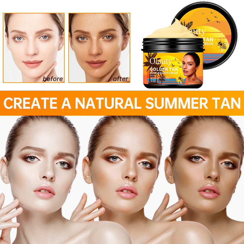 Bouteille de crème autobronzante corps Sun-aid Sun Tanning pour teint doré et haleé naturel sans UV