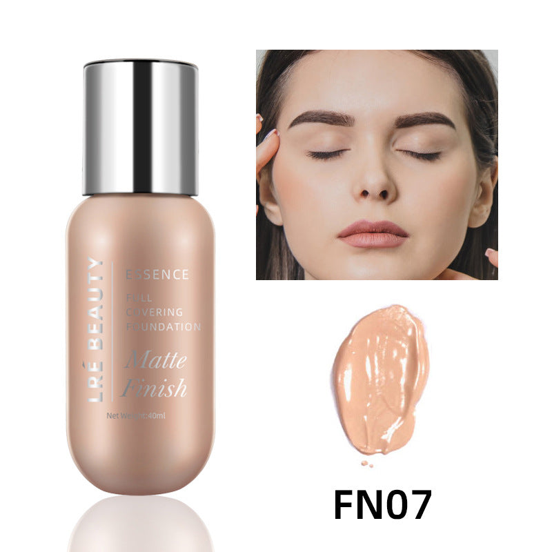 Fond de Teint Liquide Mat & Couvrant – Contrôle du Sébum, Illuminateur & Correcteur, 40ml