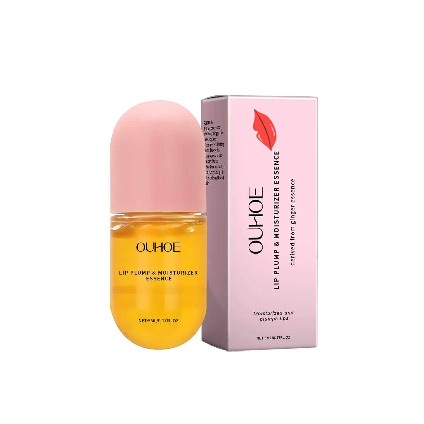 Gloss Lèvres Repulpant & Réparateur – Gingembre, Collagène, Vitamine E & Aloe Vera, 5ml