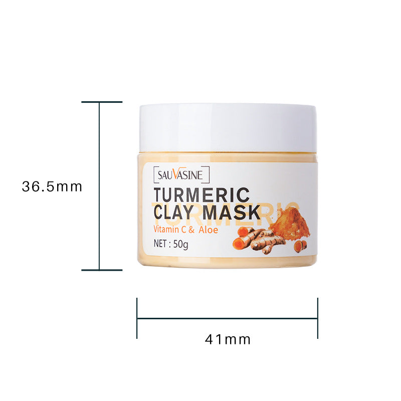 Masque Argile au Curcuma – Hydratant, Purifiant & Éclat, Tous Types de Peau, 50g
