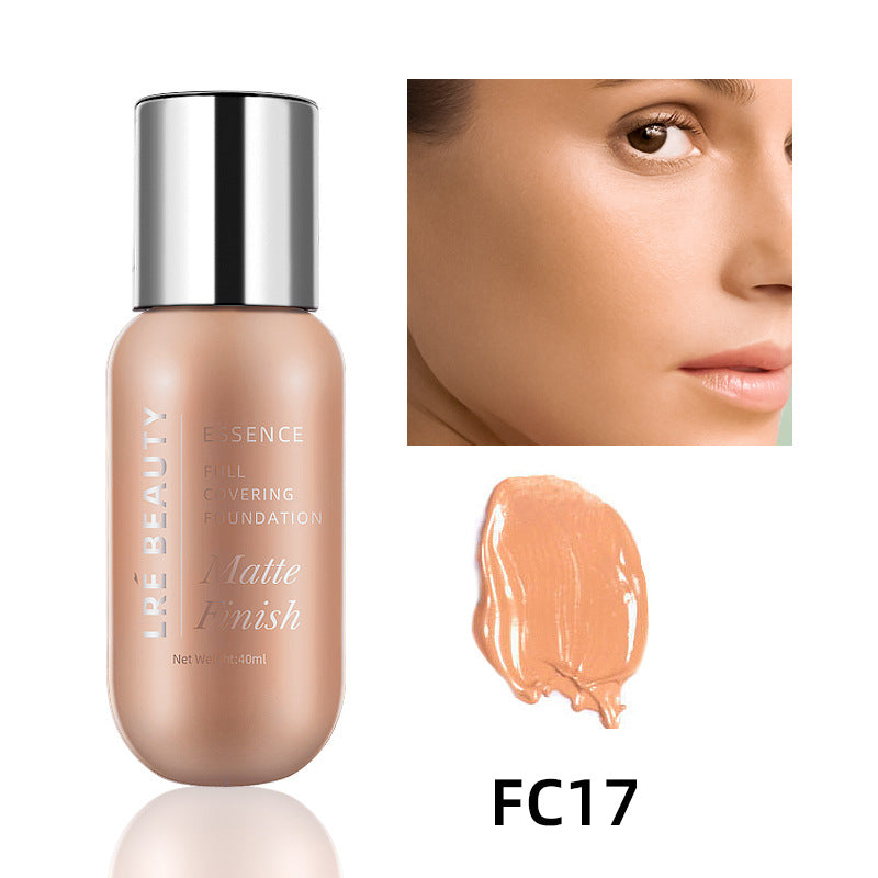 Fond de Teint Liquide Mat & Couvrant – Contrôle du Sébum, Illuminateur & Correcteur, 40ml