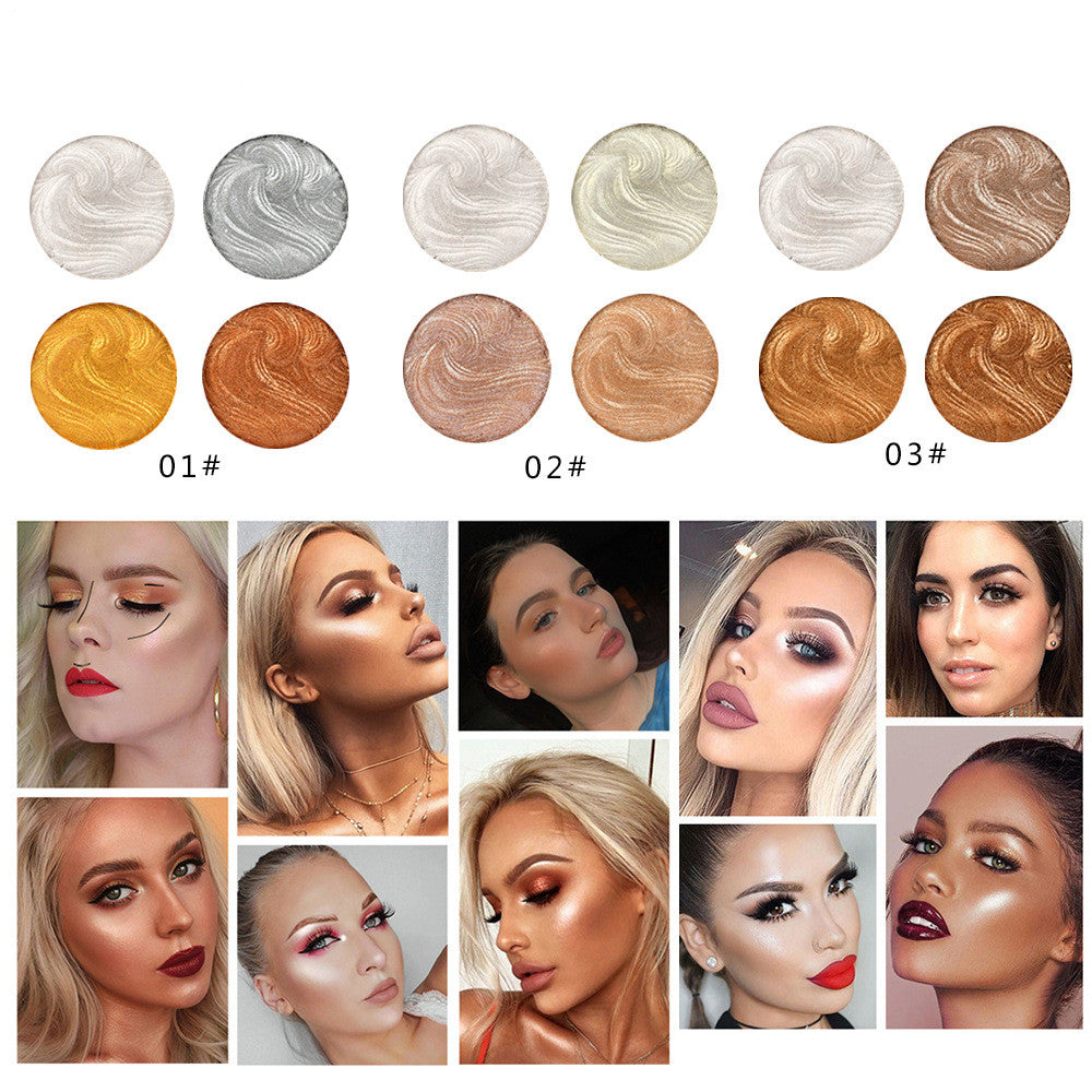 Poudre Highlighter 4 Teintes – Illuminateur Cuit, Sculptant & Éclat, Teint Lumineux