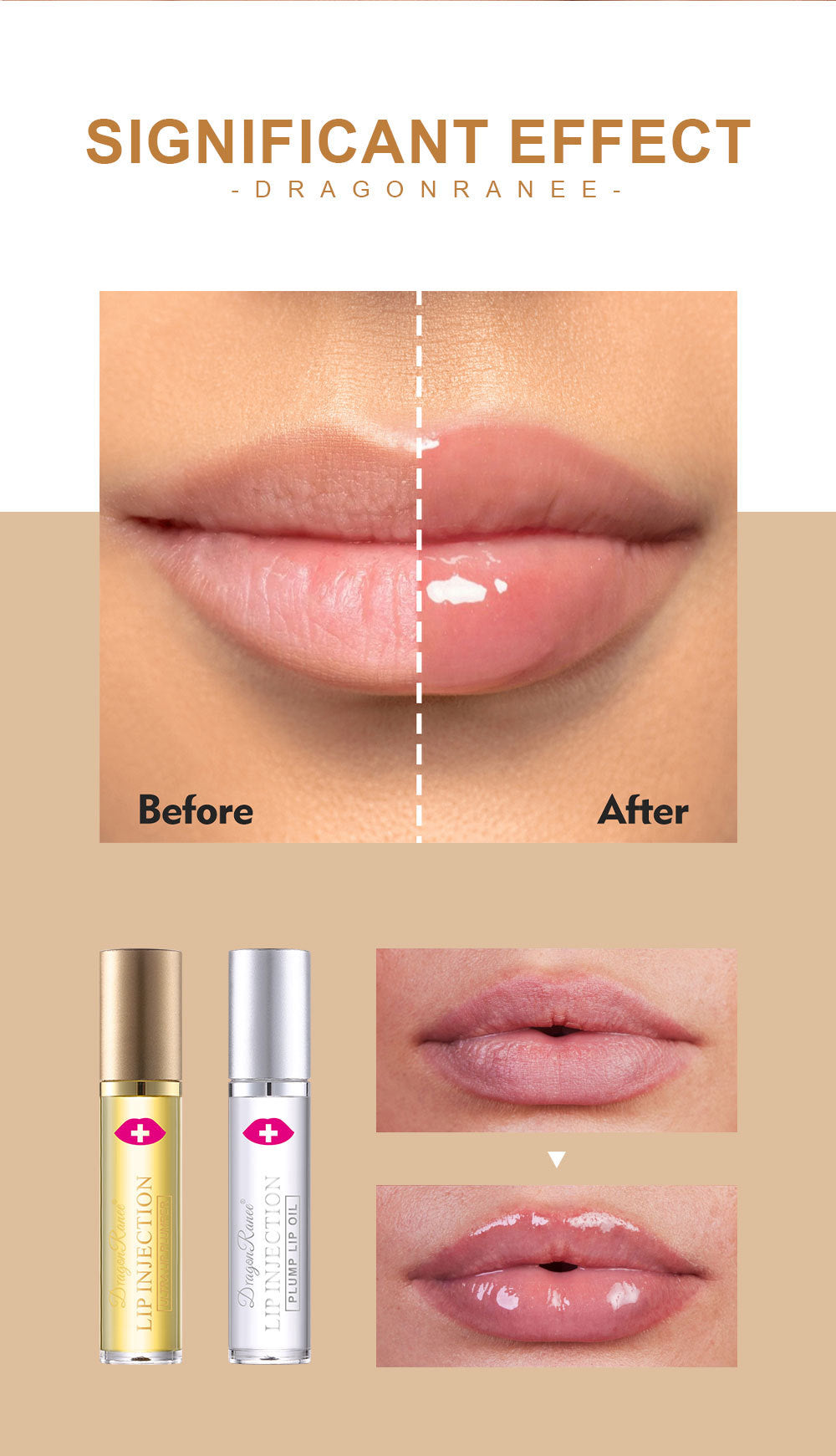 Gloss Lèvres Repulpant au Gingembre & Poivre – Billes Soin, Hydratant & Réparateur
