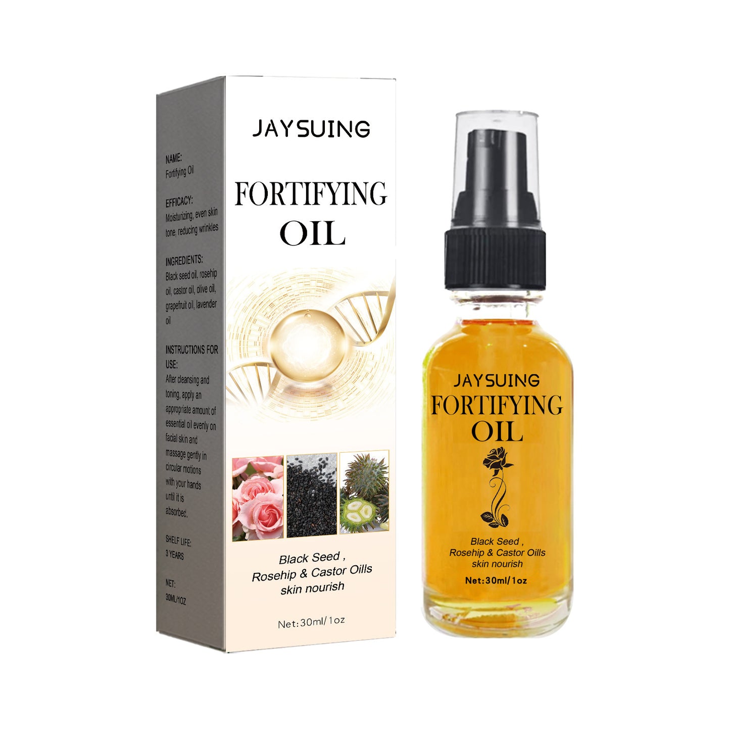 Huile Essentielle Visage Hydratante & Raffermissante – Soin Repulpant & Éclat, 30ml