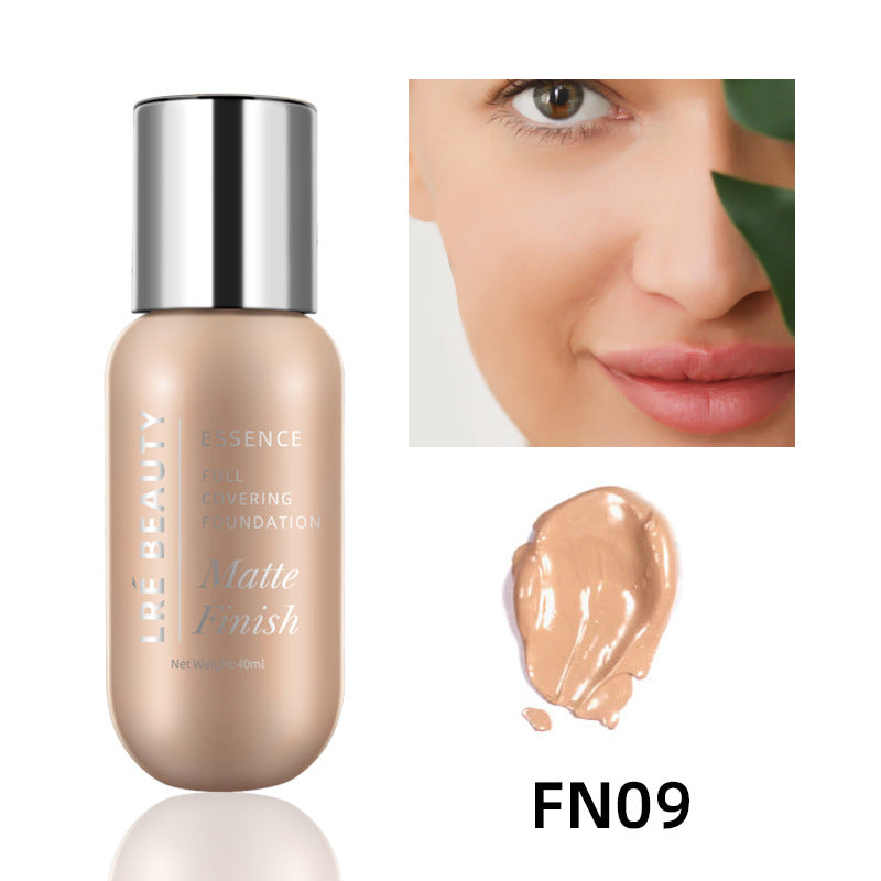 Fond de Teint Liquide Mat & Couvrant – Contrôle du Sébum, Illuminateur & Correcteur, 40ml