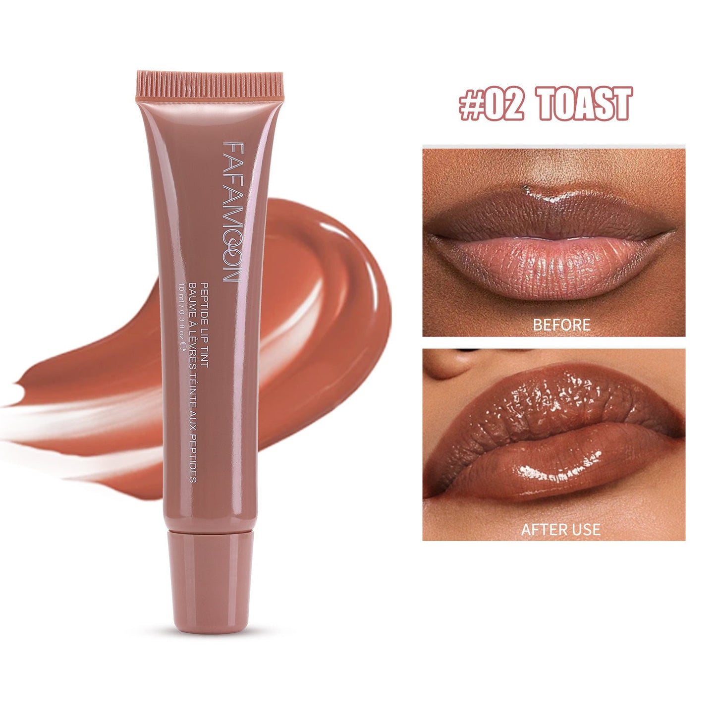 Laque lèvres brillante effet miroir waterproof en 5 teintes, hydratante et longue tenue