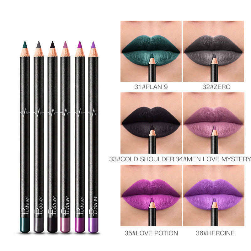 Crayon contour lèvres waterproof en 36 couleurs, formule anti-bavure et longue tenue pour un contour précis et intense