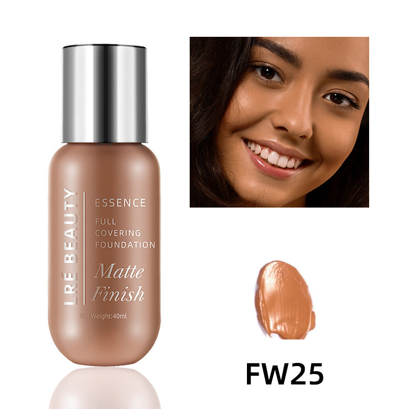 Fond de Teint Liquide Mat & Couvrant – Contrôle du Sébum, Illuminateur & Correcteur, 40ml