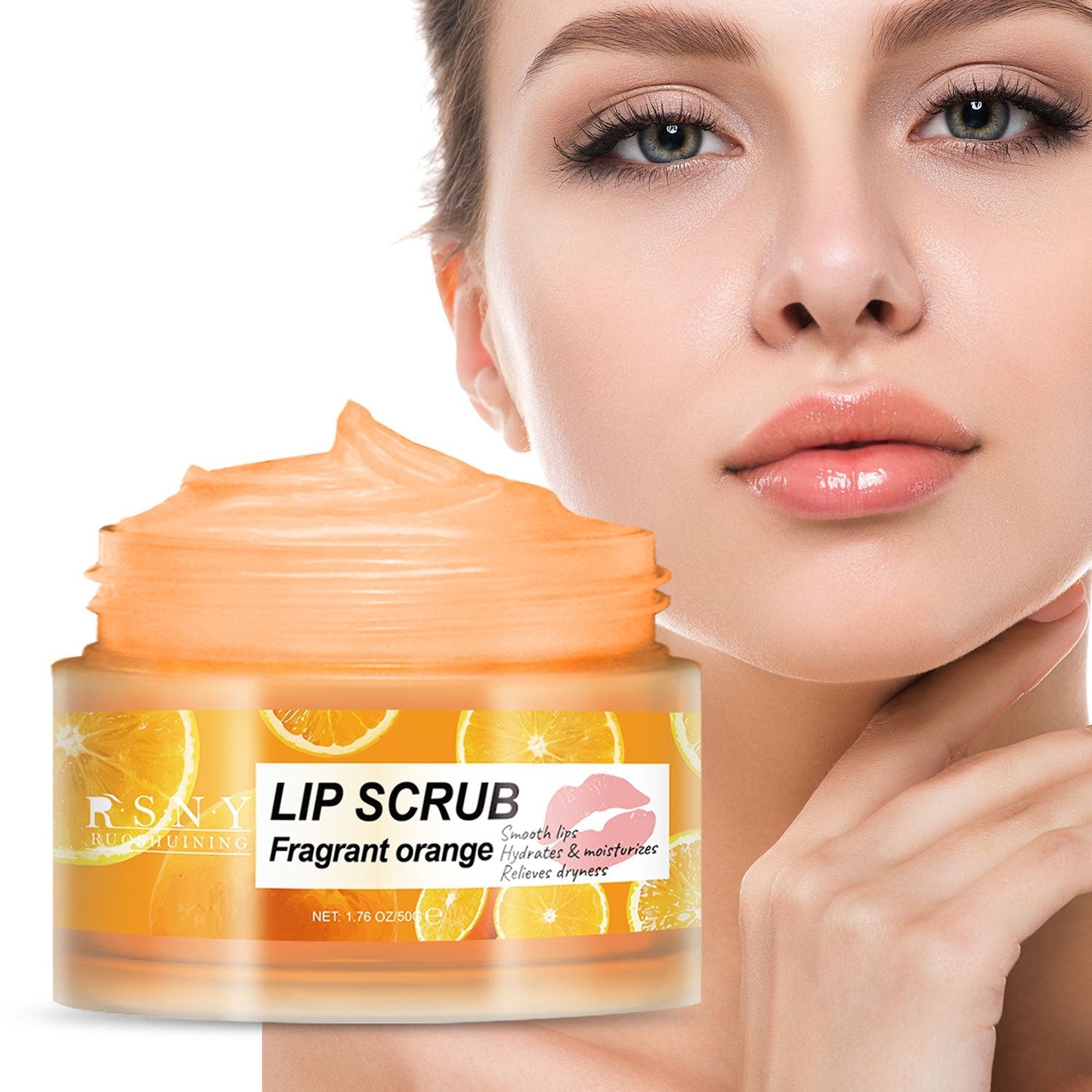 Gommage lèvres agrume exfoliant doux parfum lilas pour lèvres hydratées et lisses 50g