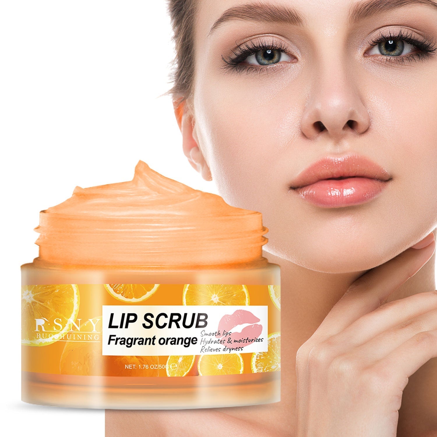 Gommage lèvres agrume exfoliant doux parfum lilas pour lèvres hydratées et lisses 50g