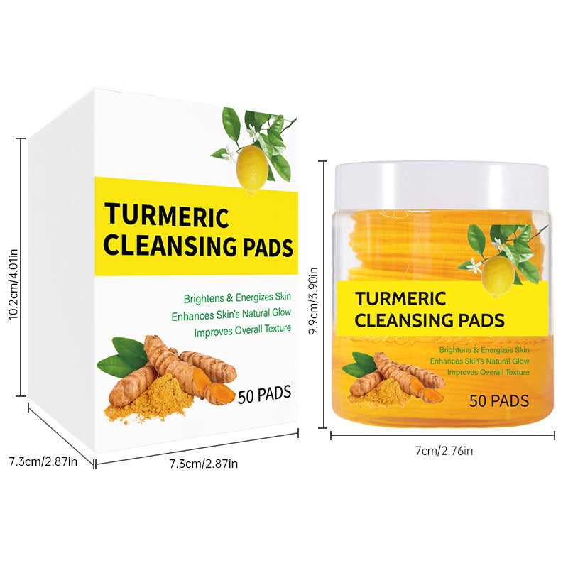 Lingettes Nettoyantes Visage au Curcuma – Nettoyage Profond, Démaquillantes & Purifiantes