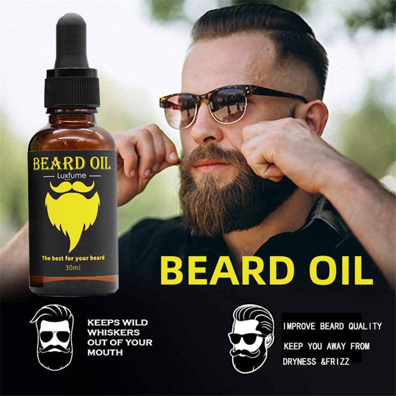 Huile nourrissante barbe et cheveux homme 30ml anti-frisottis stimulante naturelle