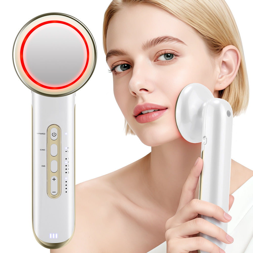 Rechargeable EMS Ultrasonic Beauty Device - Home Facial, Lifting & Hydration