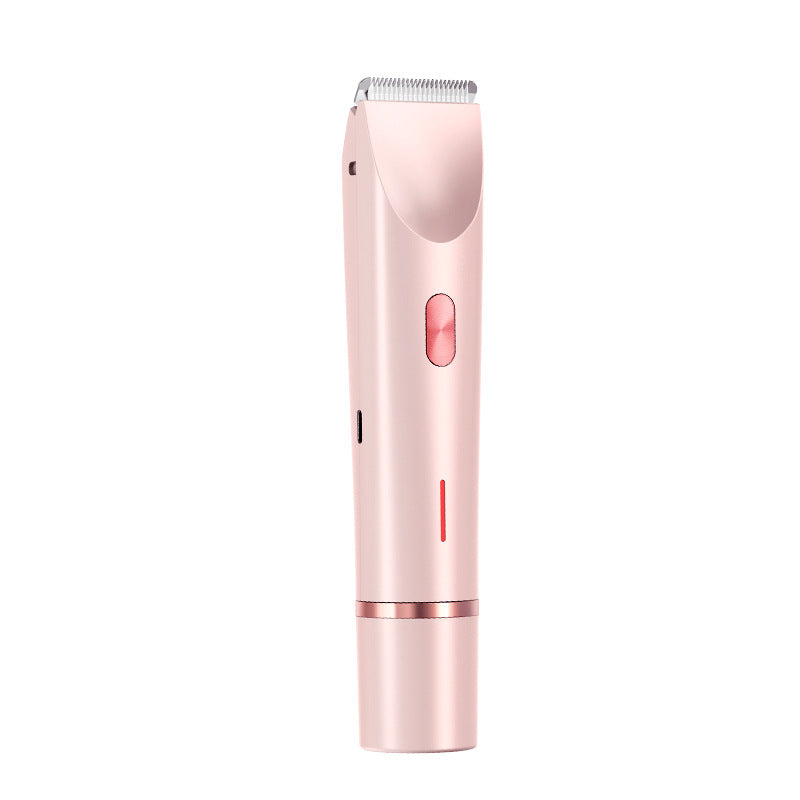 Rasoir épilateur féminin 2-en-1 à double tête, rechargeable USB, usage sec et humide pour peau lisse