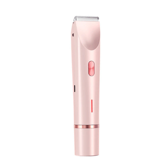 Rasoir épilateur féminin 2-en-1 à double tête, rechargeable USB, usage sec et humide pour peau lisse