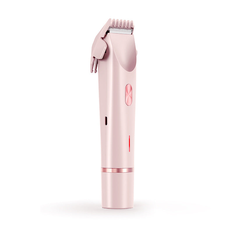 Rasoir épilateur féminin 2-en-1 double tête rechargeable USB, usage sec et humide pour peau lisse