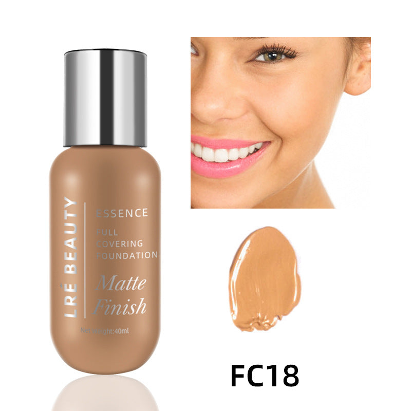 Fond de Teint Liquide Mat & Couvrant – Contrôle du Sébum, Illuminateur & Correcteur, 40ml