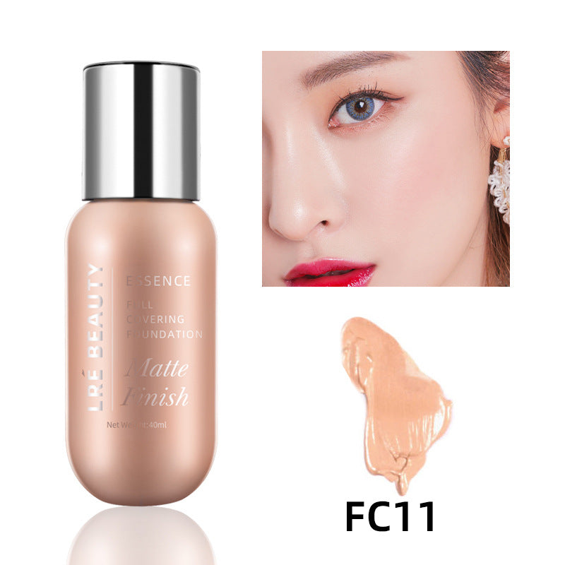 Fond de Teint Liquide Mat & Couvrant – Contrôle du Sébum, Illuminateur & Correcteur, 40ml