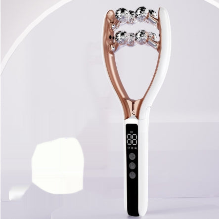 V-Roller EMS rouleau massant visage double onde rouge et bleue microcourant lifting fermeté peau éclatante
