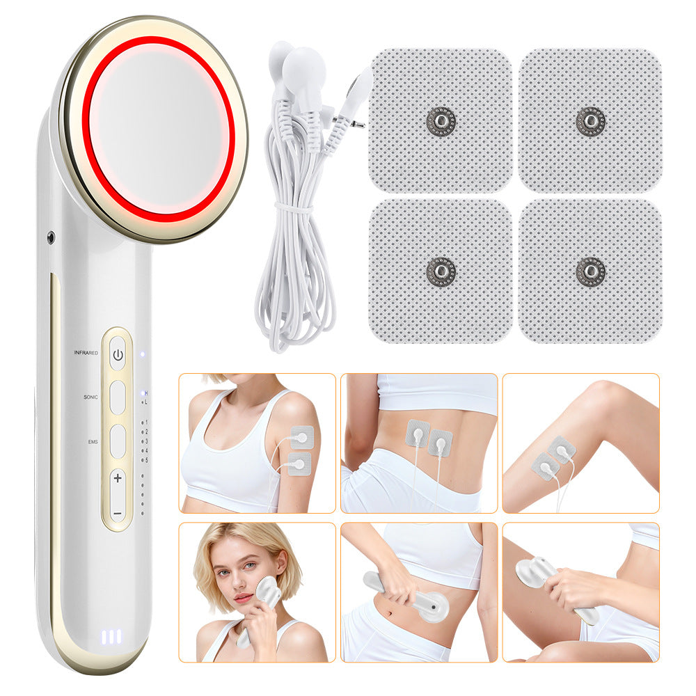 Rechargeable EMS Ultrasonic Beauty Device - Home Facial, Lifting & Hydration