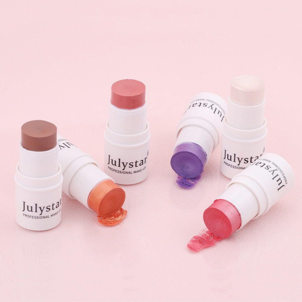 High-Shine Pearlescent Powder Blush – 6 Shades, Easy & Quick Application