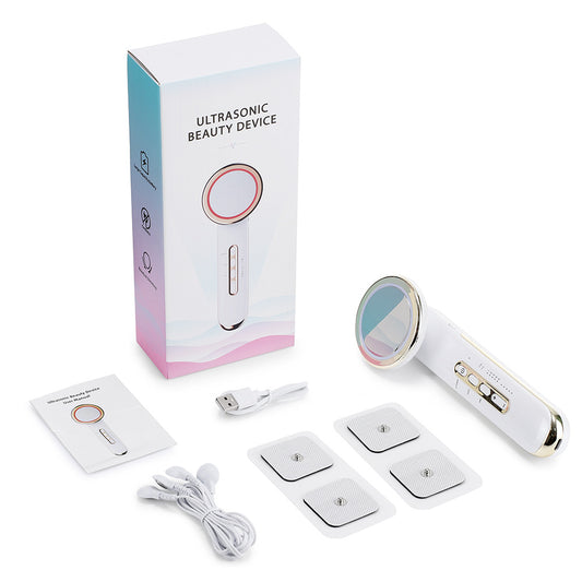 Rechargeable EMS Ultrasonic Beauty Device - Home Facial, Lifting & Hydration
